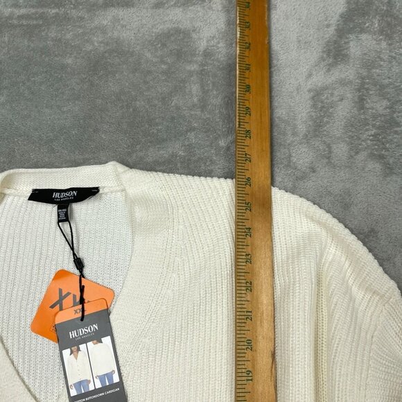 Hudson Cotton Buttondown Cardigan XXL White NWT 6531 - Picture 6 of 8